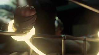 Brunette chick got a huge load inside of her 3D animated