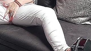 Mature Slut Drenches Pants in Hot Piss Flood