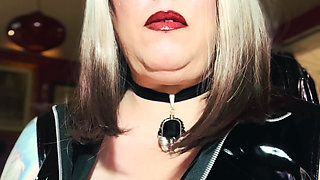 Blonde Babe Tina Snua Is In PVC & Smokes A Cigarette In Fishnet Gloves - Glove Smoking Smoke Rings OMI Snap Inhales