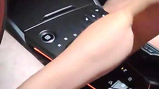 Hand Job Makes Him Cum All Over Himself in the Car