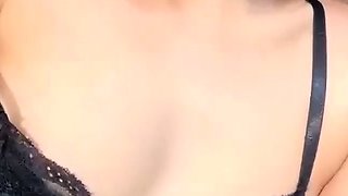 Busty brunette anal solo masturbation