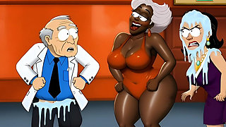 Married Cuckold Worships a Big Black Ass. Cartoon