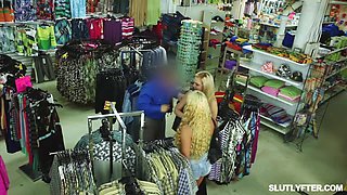 Rich Asian Shoplifter Sakura Lin Gets Spitroasted by Store Security