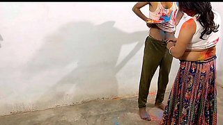 Indian Bhabhi Who Came to Play Holi Was Made to Cum and Then Left as a Sinner.