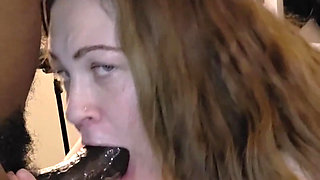 Phat Booty White Girl Gets Plowed and Swallows Her Step Brothers Cum