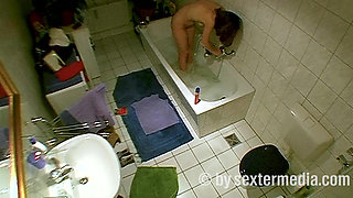 MILF Does Personal Hygiene in the Bathroom