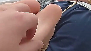 Cute Barefoot Girlfriend, Rope Restraints, Lower Restraints, Tickling Feet