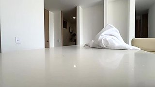 Thick Latina Maid Big Natural Tits Homemade POV