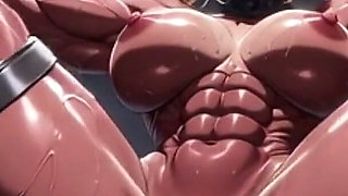 Strong Muscular Woman Bound & Extremely Horny - Swollen Big Clit Close up
