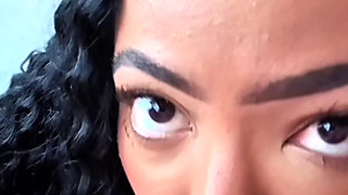 SHE STOPPED BY FOR MORE HARDCORE FUCK - Brunette Gostosa in Extreme Cowgirl ride in POV