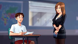 Steamy session with my French teacher in summer vibes