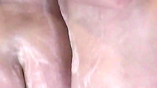 Two Women. Girl with Girl Lesbians Kissing in Bathroom Rubbing Soapy Foam Together Old Young Ass Big Natural Tits MILF Pussy Sex