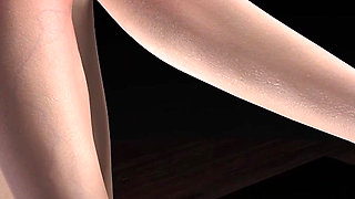 3D Threesome Sex Footjob Sex with Two Horny Slut Babe