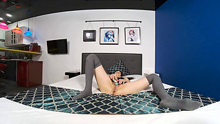 Denis Is Our Newest Russian Brunette with a Slender Hot Sexy Body in VR