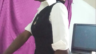 18 Year Old Horny School Girl, Sucks and Ride Cock for a First Time, Her Face Shows Enjoyment with Older Man