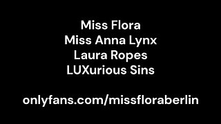 Amateur Lesbian Threesome Domination - Miss Anna Lynx & Laura Ropes Spanking Fetish HD