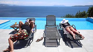 Public! Unsatisfied By his Wife, He Bangs Me By the Pool At the Hotel!