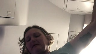 Huge Piss on Plane After Holding It for Four Hours!