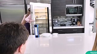 Busty stepsister gets punished by her stepmom while she