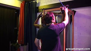 Ebony love rough gangbang, bukkake, spitroast