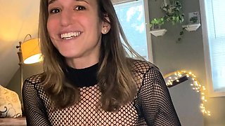Blonde tight pussy babe solo toy fun in glamour masturbation