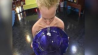 Insatiable Bukkake Slut Collects Loads in Glasses and on Face!