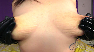Latex Glove Nipple Play-wmv