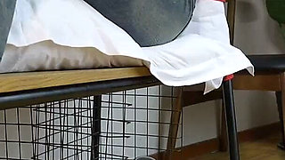 He Hung up His Girlfriend's Bare Feet and Cuffed Her Toes with His Thumbs