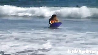 Sensuous Little April's small tits video