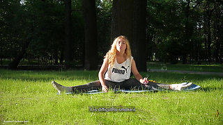 Sexy Russian Girl Smoking Cigarette Relaxed Outdoors