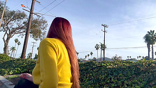 Italian Long Hair MILF Artemisia Love Smoking a Cigarette Outdoor