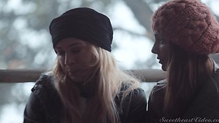 Lustful lesbies emotional porn scene