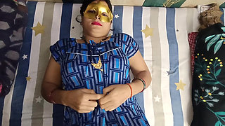 Desi Bhabhi cooling down her pussy fire in clear Hindi voice.