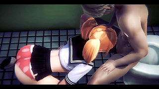 Hentai Uncensored 3D - Hardsex in a Public Toilet - Japanese Asian Manga Anime Film Game Porn