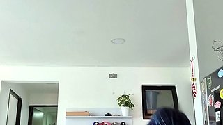 Glamour babe with big boobs masturbates in lingerie