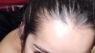 I Just Got Out of the Shower and White Moon Already Came Mouth to Dick to Take a Cumshot in the Face
