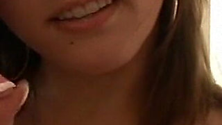 Brunette Babe in Passionate Oral Pleasure