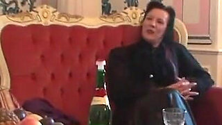 Big boobs babe sent to forest naked