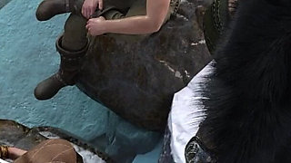 Warming up with a Pregnant Woman in the Snow