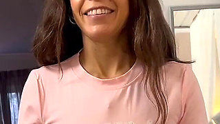 Perfect MILF with Perfect Natural Tits Rides Until She Exploades in an Orgasm