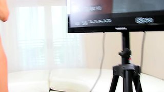 ShesNew Amateur brunette girlfriend POV blowjob handjob