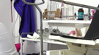 Mature gyno- filthy gyno doc operates cam in his surgery to record naked patients