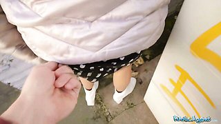 Andrea Lapiedra's small boobs sex by Public Agent