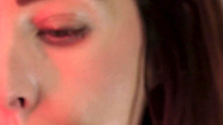 Petite Brunette Close up Smoking Tease