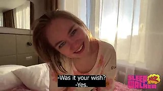 Young Stepdaughter Can't Resist Stepfather's Huge Cock: Blowjob & Creampie