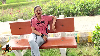 First Time Meeting in Park Girlfriend Jeans and Top Hot Sexy
