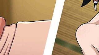 Naruto: Kunoichi Trainer - Big Ass 18yo Hinata Hyuga Teen Pussy Sex and Outdoor Anal with Naruto, He Creampies Her Holes