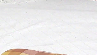 See Through Miniskirt Student Uniform, Wedgie Tiny Thong Panties, Erotic Fitness of Slim but Big Tits Japanese Girl