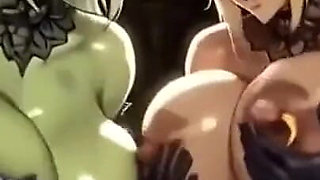 Funny Boobs with Demons, Ai Animation