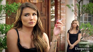 Delicious beauties take turns to tame BBC while cuckold white dude watches